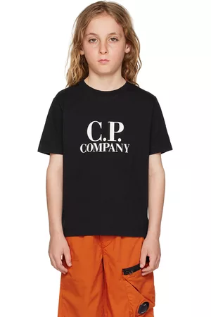 C.P. Company T-shirts - Kids Black Goggle Print T-Shirt