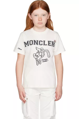 Moncler T-shirts - Kids White Flocked T-Shirt