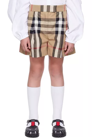 Burberry Shorts - Kids Beige Check Shorts