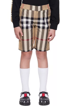 Burberry Shorts - Kids Beige Check Shorts