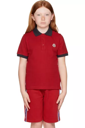 Moncler Poloshirts - Kids Red Placket Polo