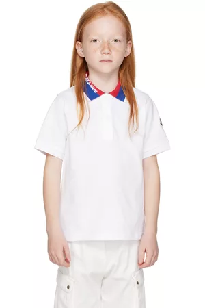 Moncler Poloshirts - Kids White Placket Polo