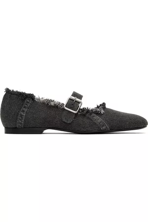 Acne Studios Dames Instappers - Gray Denim Ballerina Flats