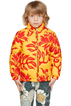 ERL Donsjassen - Kids Orange Quilted Jacket