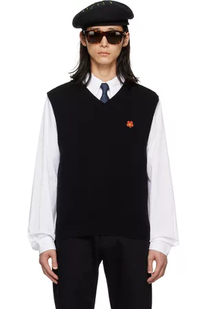 Kenzo Heren Geprinte Overhemden - Black Paris Boke Flower Vest