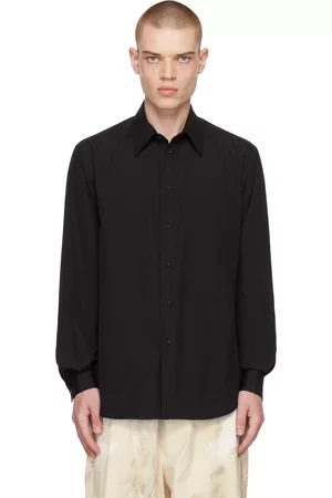 YOHJI YAMAMOTO Heren Overhemden voor pakken - Black Suit Broad Shirt