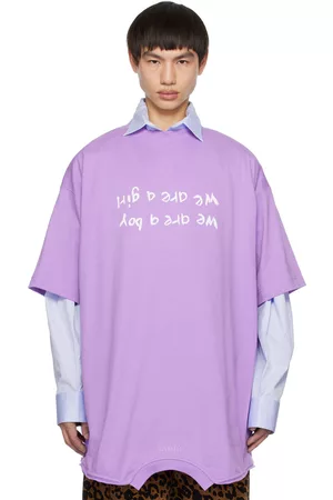 Vetements Meisjes T-shirts - Purple 'We Are Boy We Are Girl' T-Shirt