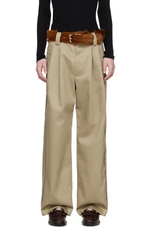MERYLL ROGGE Taupe Pleated Trousers