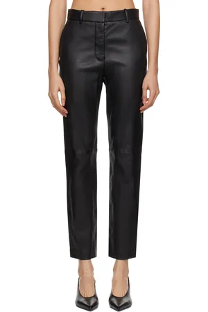 Joseph Black Stretch Coleman Leather Trousers