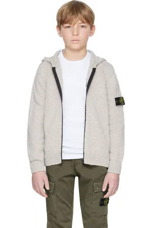 Stone Island Kids Gray Patch Hoodie