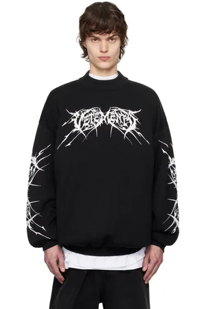 Vetements Black Metal Logos Sweater