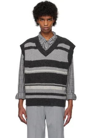 C2H4 Hollow Out V-Neck Knit Vest