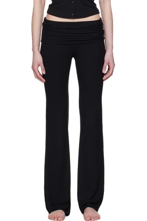 SKIMS Black Soft Lounge Foldover Lounge Pants