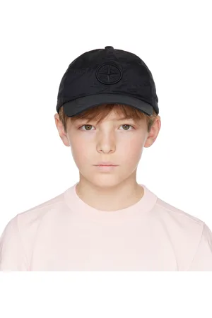 Stone Island Kids Black Recycled Nylon Cap