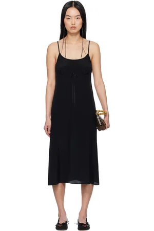 Simone Rocha Negligee Bow Slip Midi Dress