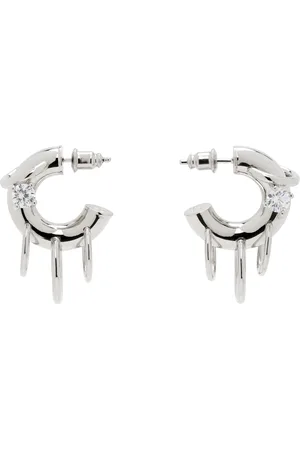 Panconesi Silver Pierced Hoop Earrings