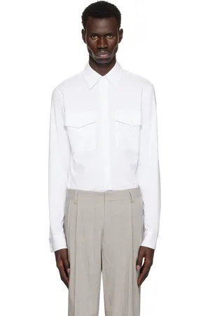 DRIES VAN NOTEN White Cotton Jersey Shirt
