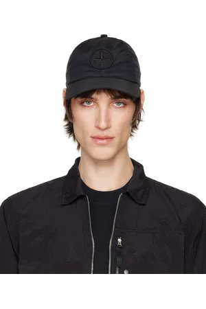 Stone Island Black Nylon Metal ECONYL Cap