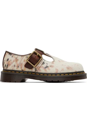 Dr. Martens Off-White T-Bar Loafers
