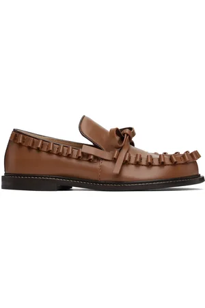J.W.Anderson Tan Ruffle Loafers