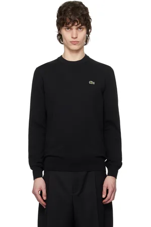 Lacoste Black Crew Neck Cotton Sweater