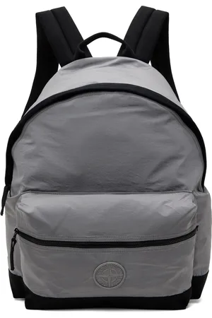 Stone Island Gray ECONYL Nylon Metal Backpack
