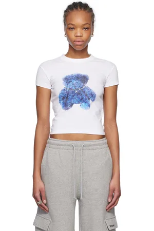 We11 Done Studded Bear Cropped T-shirt