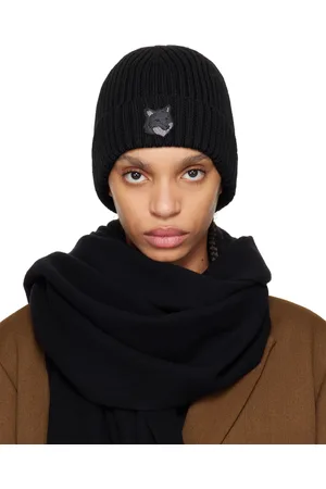 Maison Kitsuné Black Fox Head Beanie