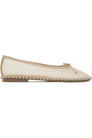 Alexander Wang Beige Lina Ballchain Ballerina Flats