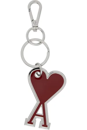 Ami Silver & Burgundy Ami de Coeur Keychain