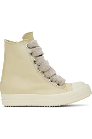 Rick Owens Beige Hollywood Jumbolace Sneakers