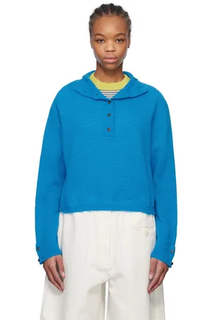 CORDERA Blue Mohair & Baby Alpaca Polo