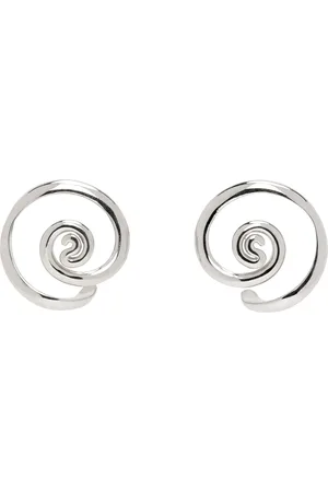 Panconesi Silver Vortice Huggie Earrings