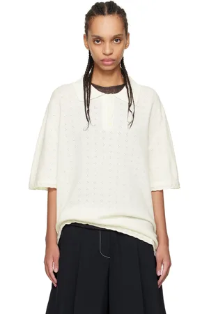 CORDERA Off-White Merino Pointelle Polo