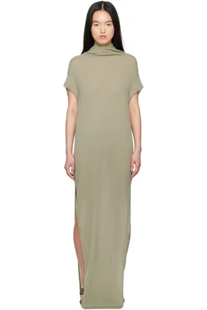 Rick Owens Green Hollywood SL Crater Maxi Dress