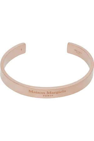 Maison Margiela Rose Gold Logo Cuff Bracelet