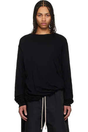 Rick Owens Black Hollywood Jumbo Double Long Sleeve T-shirt