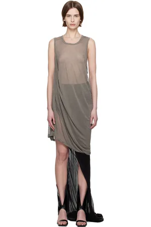 Rick Owens Gray Hollywood Anthem Tank Top