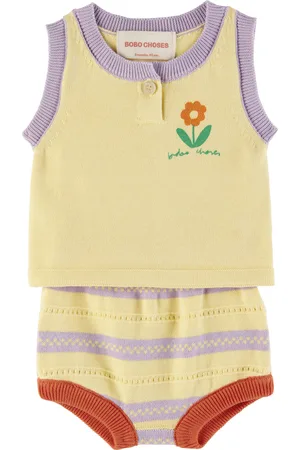 Bobo Choses Baby Flower Knitted Tank Top & Bloomers Set