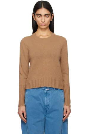 Guest In Residence Tan Shrunken Crew Sweater