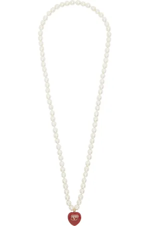 VALENTINO GARAVANI Off-White Coeur Royal Necklace
