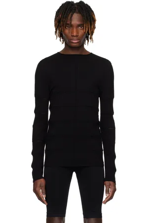 Rick Owens Black Hollywood Long Sleeve Sweater