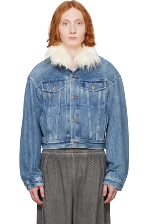 Alexander Wang Blue Rounded Trucker Denim Jacket