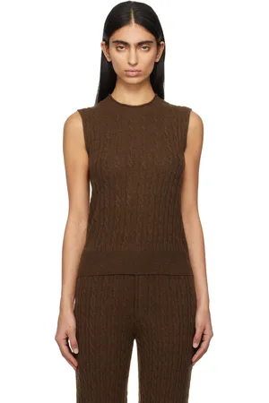 Guest In Residence Brown Cable Vest
