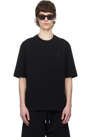 Ami Black Cotton Tonal Ami de Coeur T-shirt
