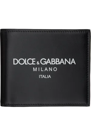 Dolce & Gabbana Black Calfskin Bifold Logo Wallet