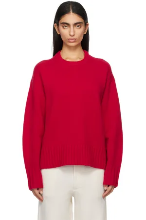 Guest In Residence Red Cozy Crew Sweater