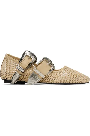 TOGA PULLA SSENSE Exclusive Crochet Net Jet Ballerina Flats