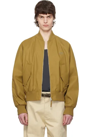 Ami Khaki Twill Bomber Jacket