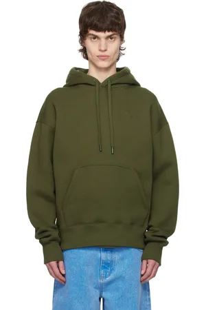 Ami Green Cotton Ami de Coeur Hoodie